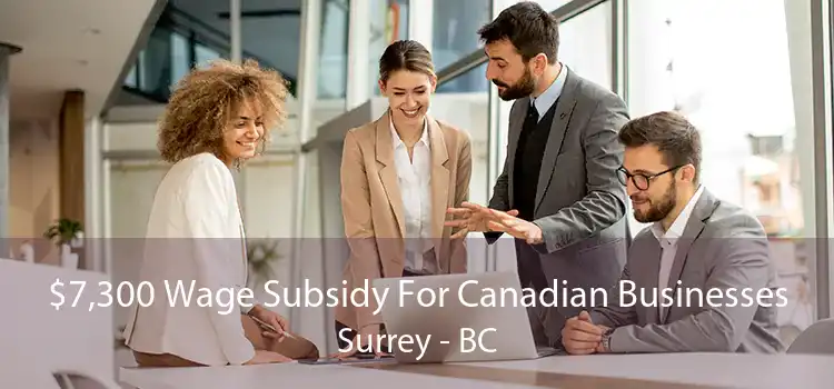 $7,300 Wage Subsidy For Canadian Businesses Surrey - BC